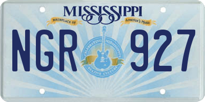 MS license plate NGR927