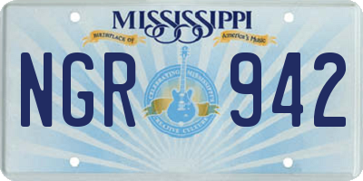 MS license plate NGR942