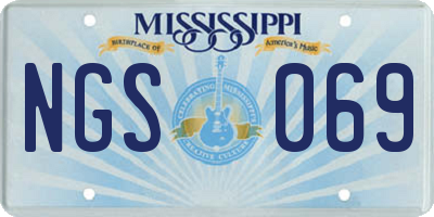 MS license plate NGS069