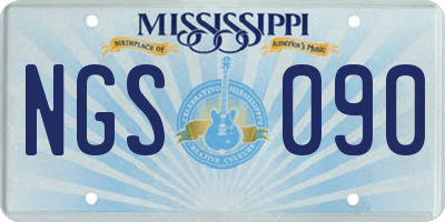 MS license plate NGS090