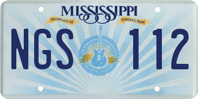 MS license plate NGS112
