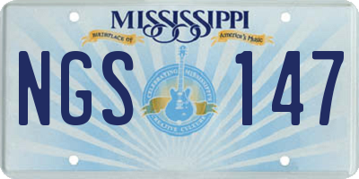 MS license plate NGS147