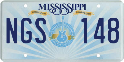 MS license plate NGS148