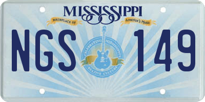 MS license plate NGS149