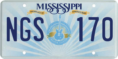 MS license plate NGS170