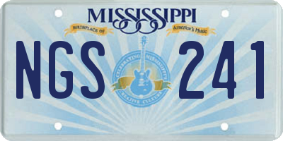 MS license plate NGS241