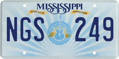 MS license plate NGS249