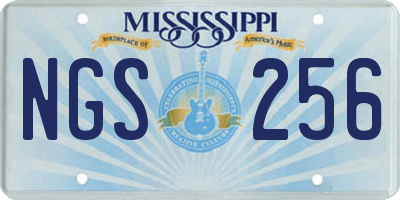 MS license plate NGS256