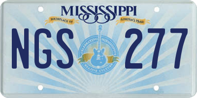 MS license plate NGS277