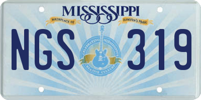 MS license plate NGS319