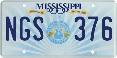 MS license plate NGS376