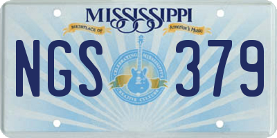 MS license plate NGS379