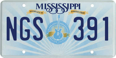 MS license plate NGS391