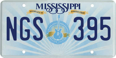 MS license plate NGS395
