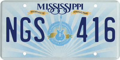 MS license plate NGS416