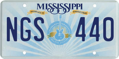MS license plate NGS440