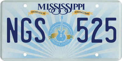 MS license plate NGS525