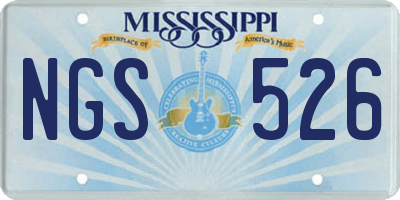 MS license plate NGS526
