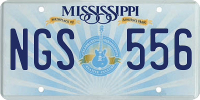 MS license plate NGS556