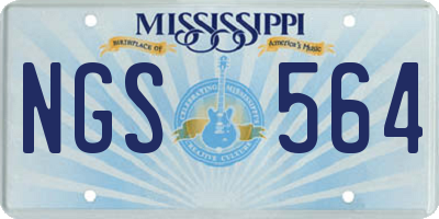 MS license plate NGS564