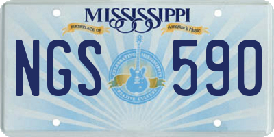 MS license plate NGS590