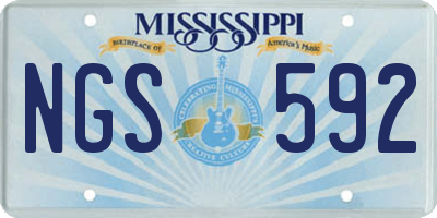 MS license plate NGS592
