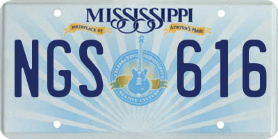 MS license plate NGS616