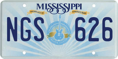 MS license plate NGS626