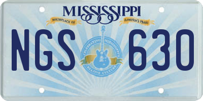 MS license plate NGS630