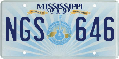 MS license plate NGS646