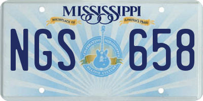 MS license plate NGS658