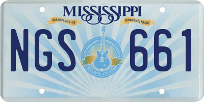 MS license plate NGS661