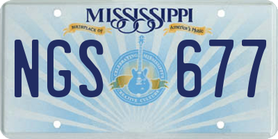 MS license plate NGS677