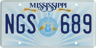 MS license plate NGS689