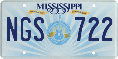 MS license plate NGS722