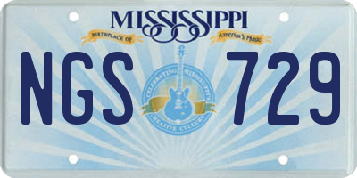 MS license plate NGS729