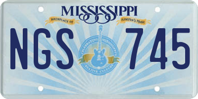 MS license plate NGS745