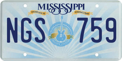 MS license plate NGS759