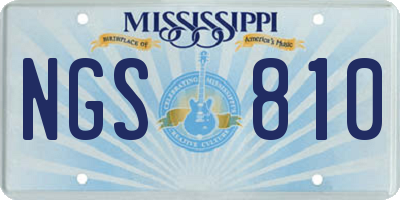 MS license plate NGS810
