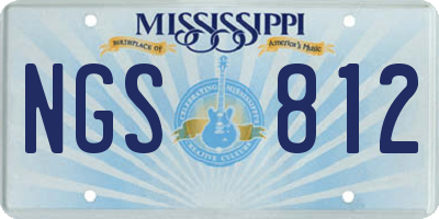 MS license plate NGS812