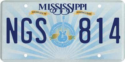 MS license plate NGS814