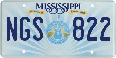 MS license plate NGS822