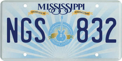 MS license plate NGS832