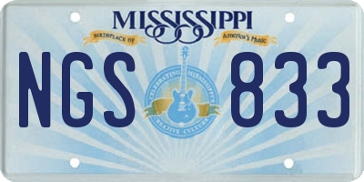 MS license plate NGS833