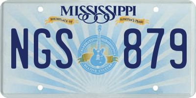 MS license plate NGS879