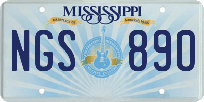 MS license plate NGS890