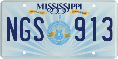 MS license plate NGS913