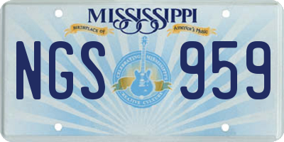 MS license plate NGS959