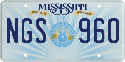 MS license plate NGS960
