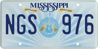 MS license plate NGS976